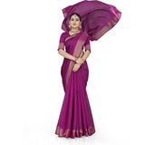 Women's Cotton Silk Self Design Saree With Unstitched Blouse 5.5Mtr (Pink)