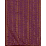 Women's Silk Blend Checkered Saree With Unstitched Blouse 5.5Mtr (Maroon)