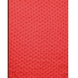 Red silk blend embellished saree with unstitched blouse, intricate detailing and vibrant hues