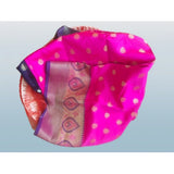 Pink silk blend woven saree with unstitched blouse, luxurious Indian traditional wear for women