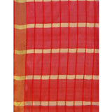Blue cotton silk checkered saree with unstitched blouse, traditional Indian attire for women