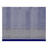 Women's Jacquard Woven Saree With Unstitched Blouse 5.5Mtr (Green-Blue)