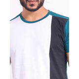 Men's Casual Cotton Printed Round Neck Half Sleeve T-Shirt (Green)