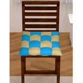 Rama-and-Beige cotton blended solid chair cushions, size 16x16 inches for comfortable seating