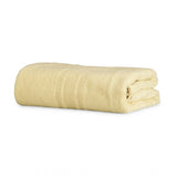 Cream cotton solid bath towels (35x71in), high-quality, soft & absorbent
