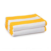Yellow & white cotton solid bath towels (36x71 in), quality cotton bath essentials for home