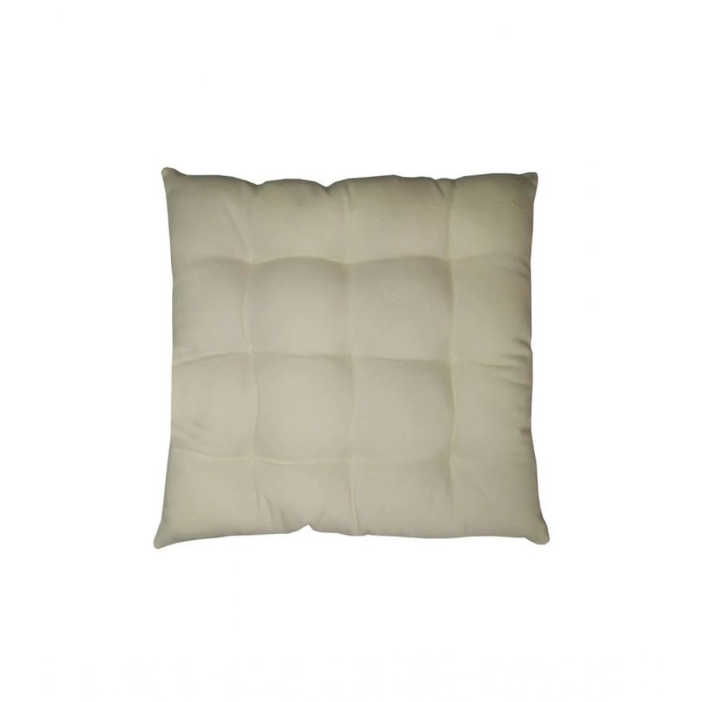 Purple & white cotton blended solid chair cushions (16x16in), vibrant seats for living room or home office seating