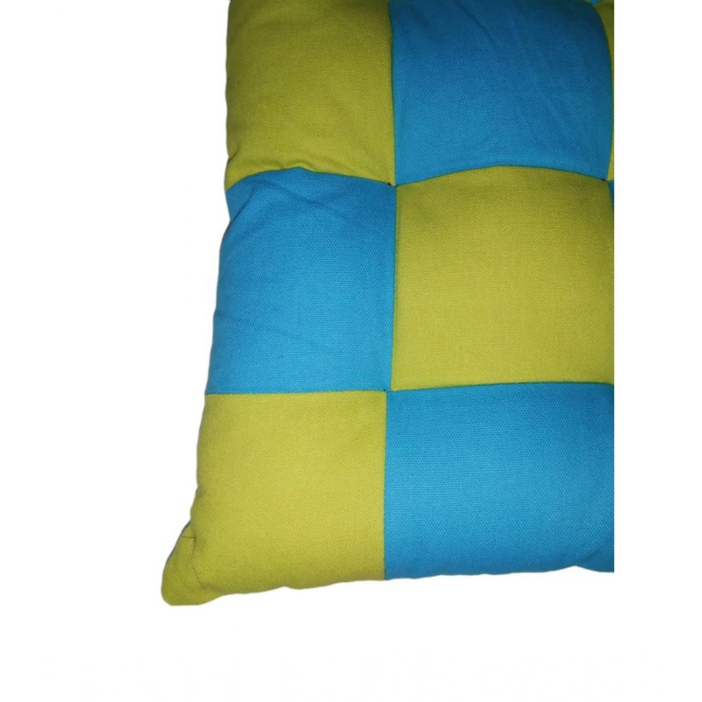 Rama & Green solid cotton chair cushions, size 16x16 inches, comfortable seating solution