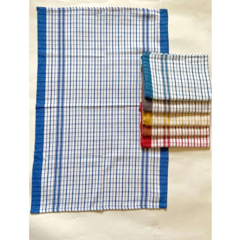 Multicolor cotton checkered kitchen towel sets (6 pack), vibrant patterns for your culinary space