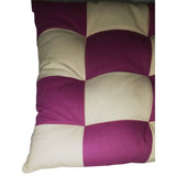 Purple & white cotton blended solid chair cushions, 16x16 inches, may vary slightly from displayed images