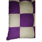 Purple & beige, cotton blended solid chair cushions (16x16in), comfortable seating for home decor