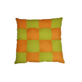 Green & Mustard cotton blended solid chair cushions (16x16 inch)