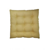 Red & Beige cotton blended solid chair cushions, size 16x16in for comfortable seating