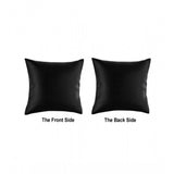 Black polyester solid car pillows (12x12in), pack of 6 for comfortable travel accessories