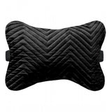 Black polyester zig zag car pillow set, patterned design for automotive comfort (pack of 4, size 12x12 inches)