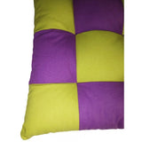Purple-green cotton blended chair cushion, solid design, 16x16 inches seating comfort