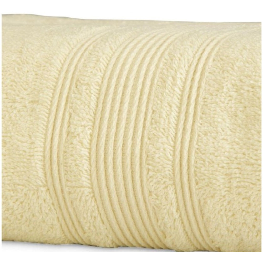 Cream cotton solid bath towels (35x71in), high-quality, ideal for home linen