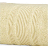 Cream cotton solid bath towels (35x71in), high-quality, ideal for home linen