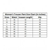 Black lycra women's casual ankle-length trouser pant, solid design
