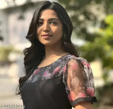 Black Georgette-Orgazene Festival Special Printed Kurta for women, perfect for any occasion