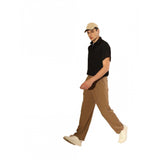 Black cotton blend men's half-sleeve regular solid shirt, ideal for casual wear