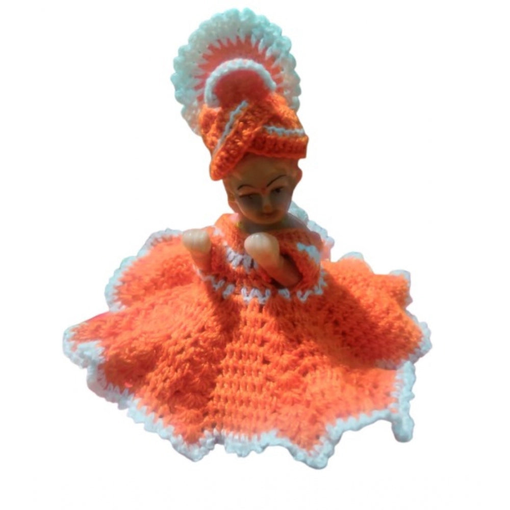 Orange-White Tharad Laddu Gopal dress size 0-6, traditional Indian attire