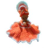 Orange-White Tharad Laddu Gopal dress size 0-6, traditional Indian attire