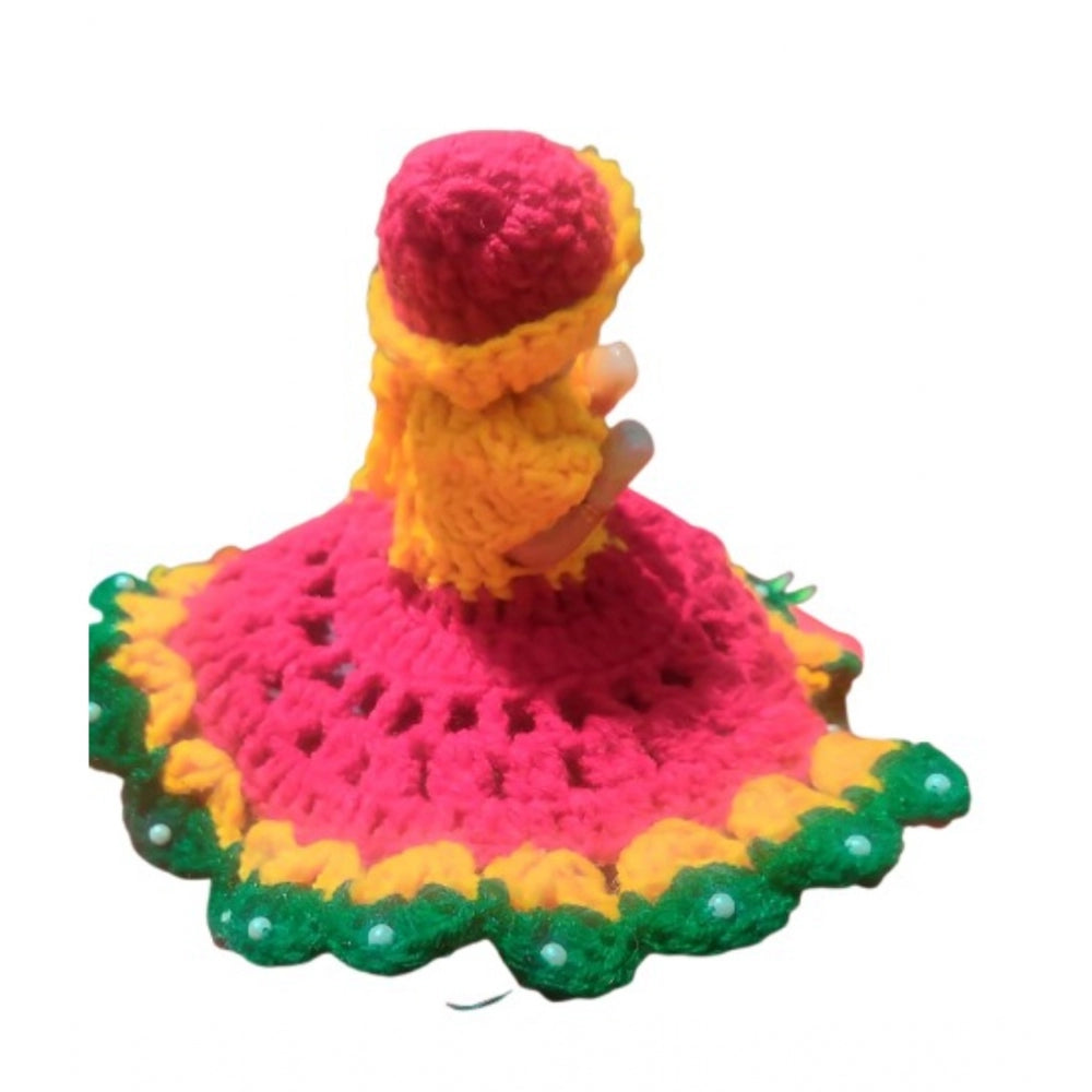 Red-Yellow-Green Tharad Laddu Gopal dress, sizes 0-6, traditional Indian clothing