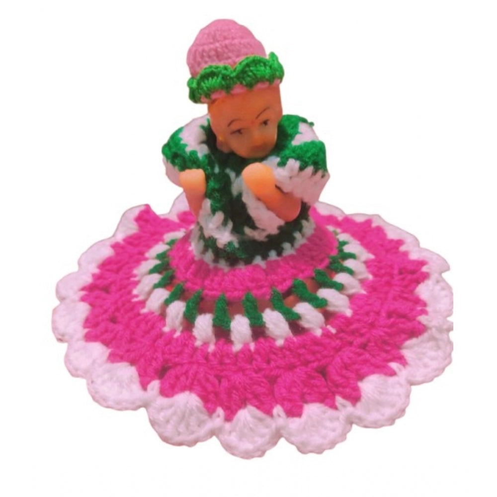Pink-Green Tharad Laddu Gopal Tharad Dress, size 0 to 6 on model