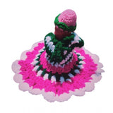 Pink-Green Tharad Laddu Gopal Dress Size 0-6, traditional Indian attire for women
