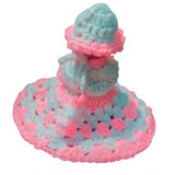 White-Baby Pink Tharad Laddu Gopal Tharad Dress, sizes 0-6 for infants