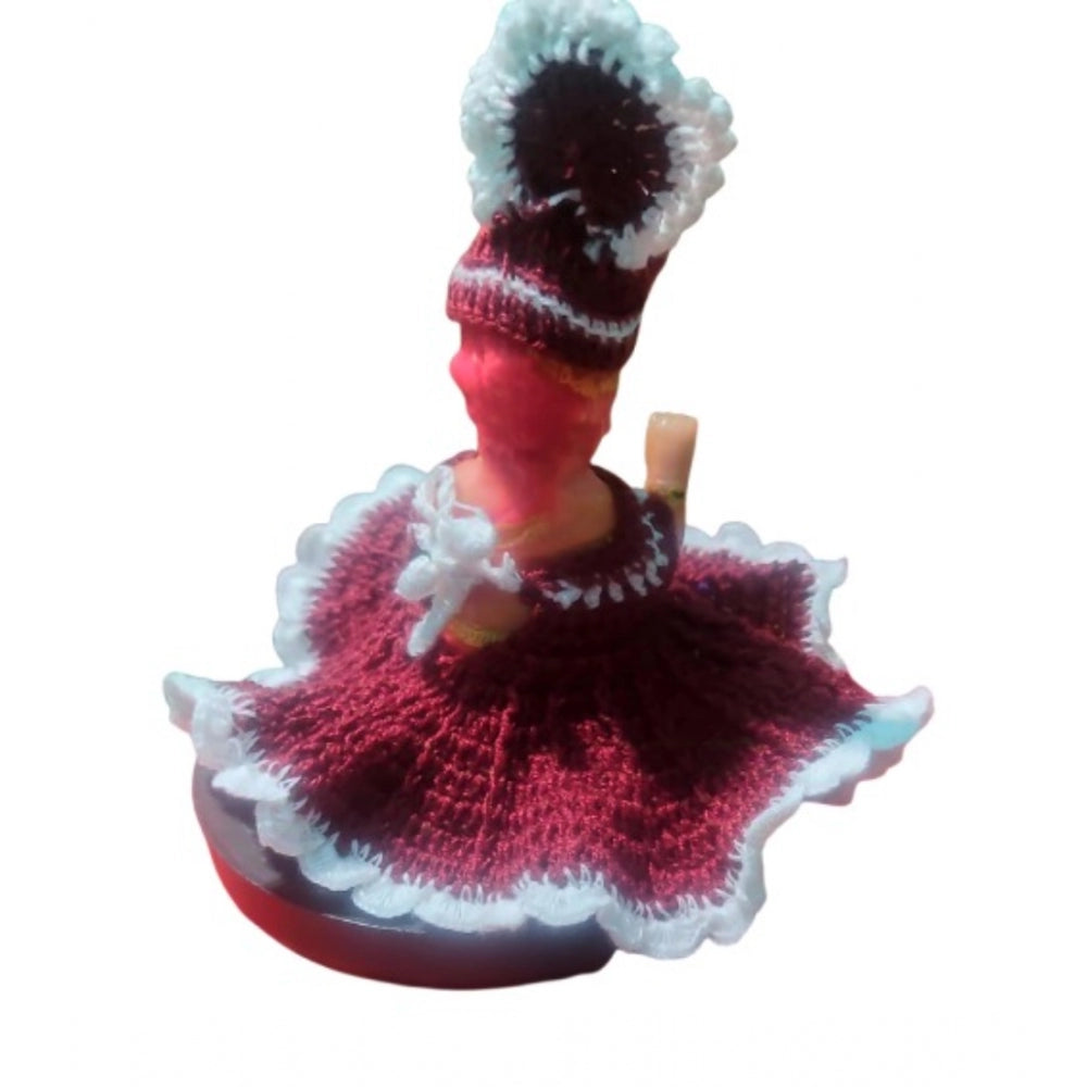 Maroon Tharad Laddu Gopal dress size 0-6, traditional Indian clothing