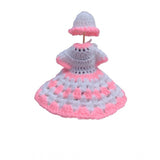 White-Baby Pink Tharad Laddu Gopal Tharad Dress, size 0 to 6 for infants