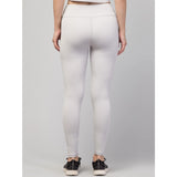 Women's Polyester Solid Ankle Length High-Rise Tights (Light Grey)