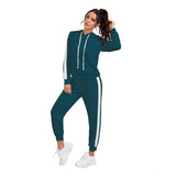 Women's Knitting stretchable Solid Hooded Neck Full Sleeve Track Suit (Morpich)
