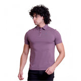 Men's casual berry cotton solid half sleeve polo neck T-shirt, comfortable and stylish wardrobe essential