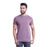 Berry cotton men's casual half sleeve round neck solid t-shirt, comfortable everyday wear