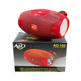 Red plastic rubber wireless Bluetooth speaker (AO105), USB chargeable, high-quality audio device