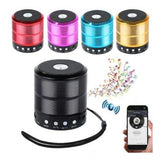 Black plastic rubber wireless WS887 Bluetooth speaker, portable audio device on table