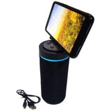 Black plastic rubber wireless Bluetooth speaker KT125, USB chargeable for home audio