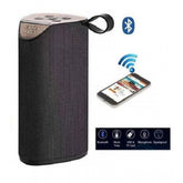 Black plastic rubber wireless TG111 Bluetooth speaker, USB chargeable portable audio device