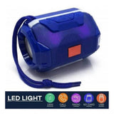 Blue plastic rubber wireless Bluetooth speaker (A005), USB chargeable