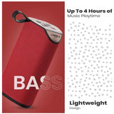 Red plastic rubber wireless TG111 Bluetooth speaker, USB chargeable for music playback