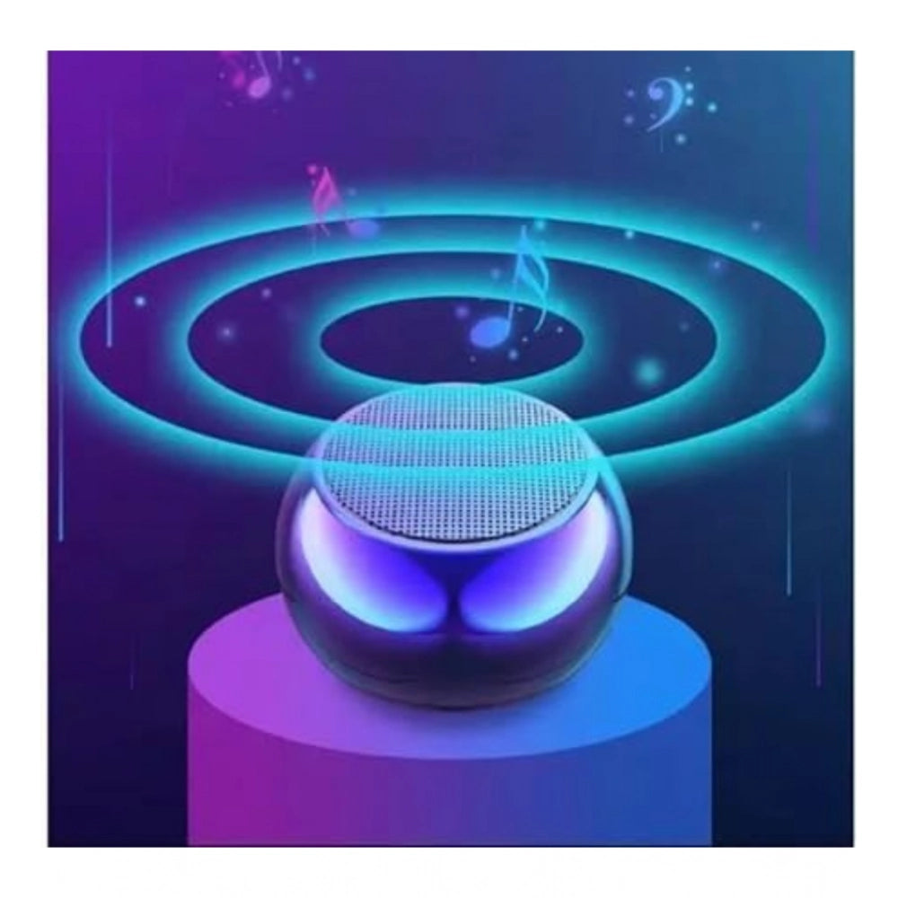 Multicolor plastic rubber wireless M3 Bluetooth speaker, USB chargeable with sleek design on tabletop