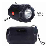 Black plastic rubber wireless AO105 Bluetooth speaker on charging pad