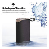 Black plastic rubber wireless TG111 Bluetooth speaker, USB chargeable for music streaming