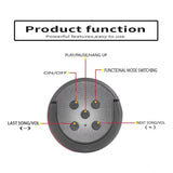 Blue plastic rubber wireless KT125 Bluetooth speaker, USB chargeable portable audio device on table