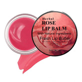 Natural, plant-based rose lip balm (10gm) for dry skin, unisex formula for chapped lips