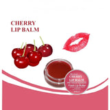 Natural cherry-flavored herbal lip balm (10gm) for dry skin, plant-based formula. May appear slightly different due to lighting conditions
