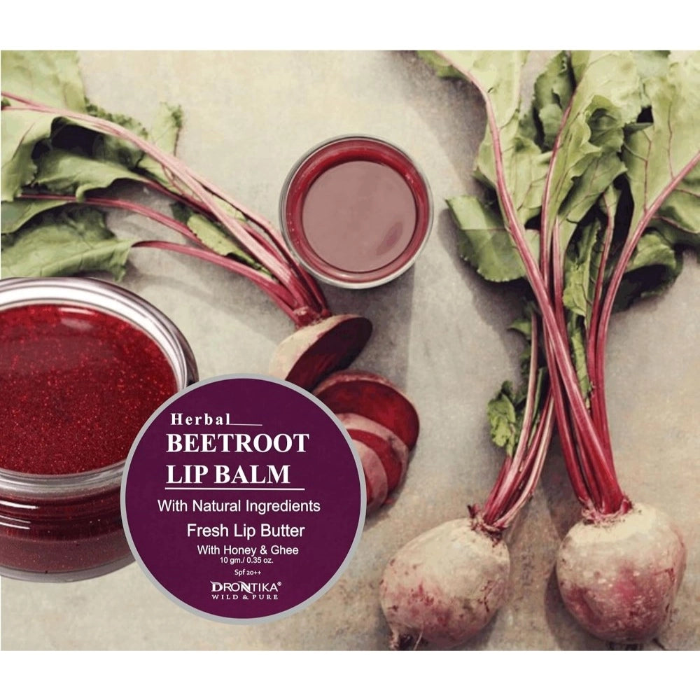 Natural, plant-based beetroot & rose lip balm pack (2 x 10gm), suitable for dry skin types